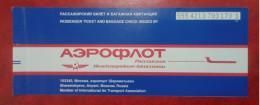 1997 AEROFLOT RUSSIAN INTERNATIONAL AIRLINES PASSENGER TICKET AND BAGGAGE CHECK - Biglietti