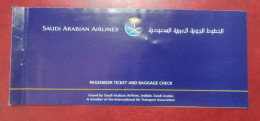 2005 SAUDI ARABIAN AIRLINES PASSENGER TICKET AND BAGGAGE CHECK - Billetes