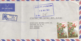 Kenia: Registered Air Mail From Nairobi 1985 To Munich - BMW - Kenya (1963-...)