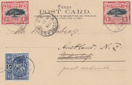 Tonga/Toga: 1900 Post Card Neiafu Vavau, To New Zealand - Tonga (1970-...)