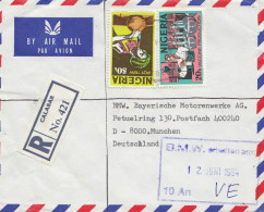 Nigeria: 1984 Air Mail To München BMW - Nigeria (1961-...)