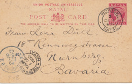 Natal: 1902: Post Card Howick To Nürnberg/Germany - Sonstige & Ohne Zuordnung