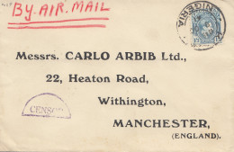 Nigeria: 1941: Air Mail To Manchester - Censor - Nigeria (1961-...)