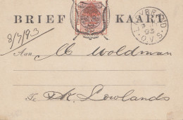 Vrij: 1893: Brief Kaart Ladvbrand - Sonstige & Ohne Zuordnung