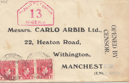 Nigeria: 1941: Letter To Manchester - Opened By Censor - Lagos - Nigeria (1961-...)