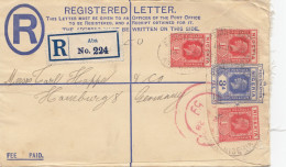 Nigeria: Registered Letter Aba 1928 To Hamburg - Nigeria (1961-...)