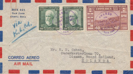 Costa Rica: 1949 Air Mail San Jose To Diemen/NL - Via KLM - Costa Rica