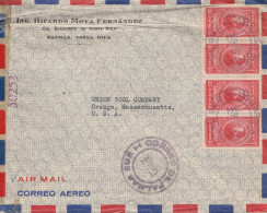 Costa Rica: 1944: Palmar To Orange-Mass. USA - Costa Rica