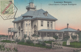 Mocambique 1914 Post Card Lourenco Marques, Observatorio To Faro - Mozambique