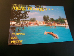 BELLE CARTE PUBLICITE.."CAMPING CARAVANING BEAU RIVAGE" ...A MEZE - Mèze