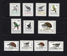 Tonga Niuafo'ou 1983 Specimen Self-adhesive Birds - 11 Bird Stamps - Tonga (1970-...)