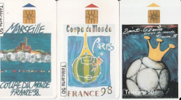 A28 - 3 AFFICHES DU MONDIAL 98 , Pour 2 Euros - Unclassified