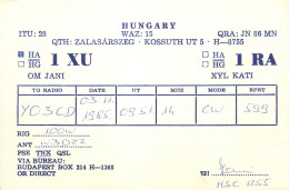 QSL Card HUNGARY Radio Amateur Station HA1XU Y03CD Iani - Radio Amatoriale