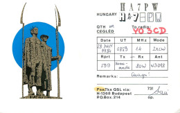 QSL Card HUNGARY Radio Amateur Station HA7PW Y03CD Dan - Radio Amatoriale