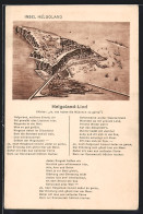 AK Helgoland, Blick Auf Die Insel, Helgoland-Lied  - Helgoland