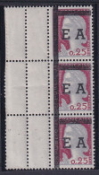 Algérie    Bloc De 3 Surchargés E.A **  BDF - Unused Stamps