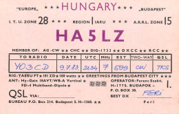 QSL Card HUNGARY Radio Amateur Station HA5LZ Y03CD Feri - Radio Amatoriale