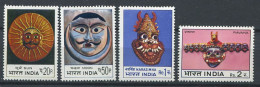 310 INDE 1974 - Yvert 388/91 - Masques - Neuf ** (MNH) Sans Charniere - Unused Stamps