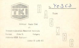 QSL Card HUNGARY Radio Amateur Station HA5BC Y03CD - Radio Amatoriale