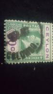 CEYLON- 1911 -25       30 C     GEORGE V.      DAMGALI   PERFÖRE - Sri Lanka (Ceylan) (1948-...)