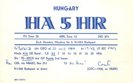 QSL Card HUNGARY Radio Amateur Station HA5HR Y03CD Costi - Radio Amateur