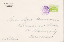 1936. JAPAN. Very Interesting Small Cover To Denmark With 2 S Fujisan  Cancelled DAIREN I. N.... (Michel 177) - JF543592 - Storia Postale