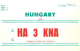 QSL Card HUNGARY Radio Amateur Station HA3KNA Y03CD Adi - Radio Amateur