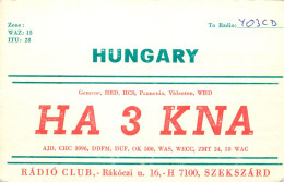 QSL Card HUNGARY Radio Amateur Station HA3KNA Y03CD Adi - Radio Amatoriale