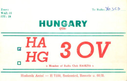 QSL Card HUNGARY Radio Amateur Station HA3OV Y03CD Ali - Radio Amateur