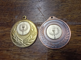 Lots De 2 Médailles Sportives - Professionnels / De Société