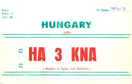 QSL Card HUNGARY Radio Amateur Station HA3KNA Y03CD Andi - Radio Amatoriale