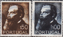 1951. PORTUGAL. Abílio De Guerra Junqueiro. Complete Set With 2 Stamps LUXUS CANCELLED FI... (Michel 758-759) - JF543680 - Usado
