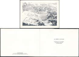 Carte De Vœux Du Crédit Lyonnais  Vue Générale Du Recoin CHAMROUSSE  X° Jeux Olympiques D'Hiver De Grenoble 1968 - Other & Unclassified