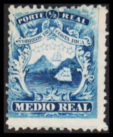 1863-1875. COSTA RICA MEDIO REAL. Hinged. (Michel 1) - JF543702 - Costa Rica