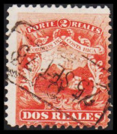 1863-1875. COSTA RICA DOS REALES. Interesting Cancel 25 SET 75. (Michel 2) - JF543704 - Costa Rica