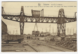 SOIGNIES - CARRIERES DU HAINAUT : Pont Roulant Un Bloc De 22 M³ Soit Une Charge De 60 000 Kilos - Soignies