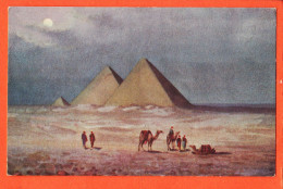 29612 / ⭐ Egypt The Pyramids At Moonlight Pyramides GIZEH Clair Lune Illustration MARCHETTINI 1910s LEHNERT LANDROCK 9 - Pirámides