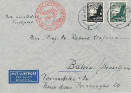 BF0550 / DR - BERLIN - 15.11.38 , Luftpost Nach Bahia / Brasilien   -  Michel 535x , 537x - Luftpost