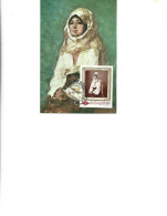 Romania -  Maximum Postcard 1966 -  Painting By Nicolae Grigorescu "Peasant-woman With Veil" - Cartes-maximum (CM)