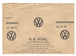 Postsache 1969  Berlin West PSchA Postsache Freistempel Publicite  Volkswagen  VW - Covers & Documents