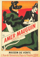 [-5%] PUBLICITE  - Amer Mauguin - Apéritif Digestif - Maison De Vente - Colorisé - Carte Postale - Werbepostkarten