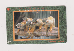JAPAN -   Monkeys Magnetic Phonecard - Japon