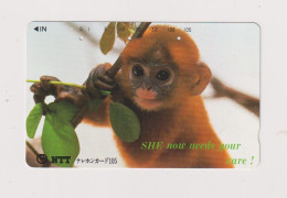 JAPAN -   Monkey Magnetic Phonecard - Giappone