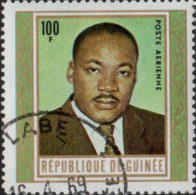 Guinée (Rep) Avion Obl Yv: 89 Mi:510 Martin Luther King (Beau Cachet Rond) - Guinée (1958-...)