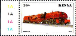 Kenya (Rep) Poste N** Yv: 689 Mi:705 Locomotive Class 59 Bord De Feuille - Kenya (1963-...)