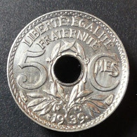 Monnaie France - 1939 - 5 Centimes Lindauer Maillechort - 5 Centimes