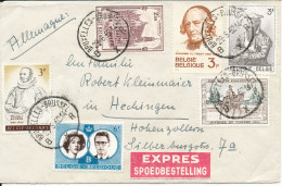 Belgium Express Cover Sent To Germany Bruxelles 29-6-1962 With More Topic Stamps - Storia Postale