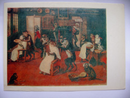 Uzbekistan State Arts Museum Bukhara - Artist David Terniers - Monkey-barbers, Oil On Canvas, 1659 (ed. 1980s) - Oezbekistan