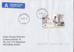 Norge Norvège Norway Tonsbergh Lettre Timbre Infirmière Nurse Stamp Air Mail Cover - Brieven En Documenten