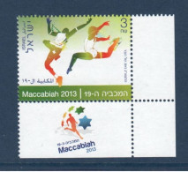 ISRAËL, **, Yv 2252, Mi 2345, SG 2219, Les Maccabiades, Rencontres Sportives Juives , Avec Tabs, - Ongebruikt (met Tabs)